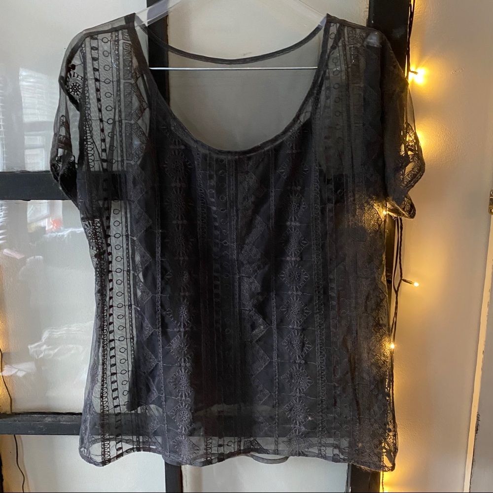 AMERICAN EAGLE Lace Shirt with Matching Tank Top